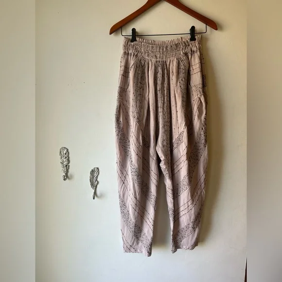 FREE PEOPLE Once Upon Yarn Dye Boho Harem Ankle Pants in Keepsake Lilac Size XS - Picture 4 of 11